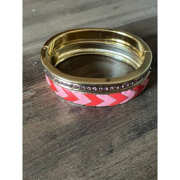 Enamel and Rhinestone Hinge Bracelet Bundle - Picture 1 of 6